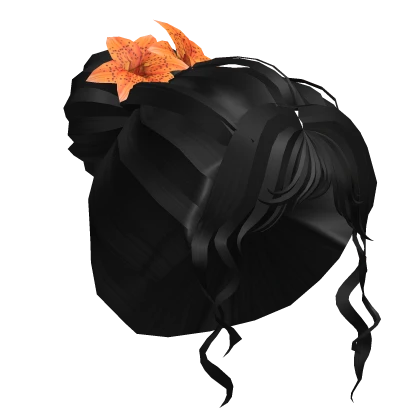 Summer Flower Messy Heart Bun