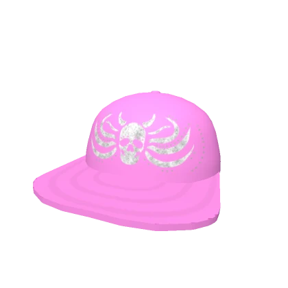 Y2K Grunge Cap Skull Pink