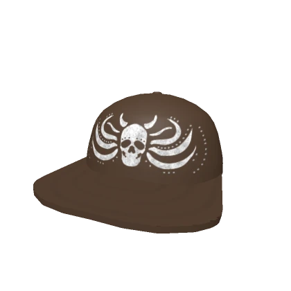 Y2K Grunge Cap Skull Brown