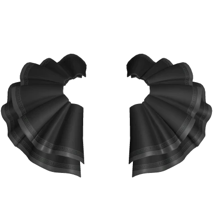 PBR Ruffles Black Side Hip Accents Skirt Cute YK