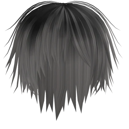 Messy Bangs 2 Tone Emo Hair Grey/Black
