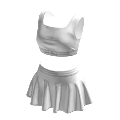 Cute white pleated tennis skirt sports outfit