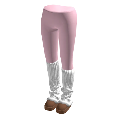 Leggings w/ Leg Warmers + Fluffy Slippers