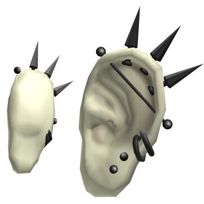 pierced punk big ears white