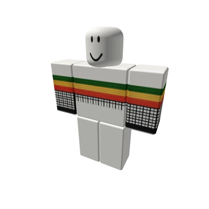 #Ribbed Rasta Mesh Mix Off-Shoulder Crop