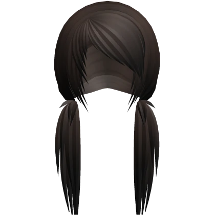 brown scene emo long low pigtails