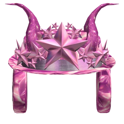 Cute Pink Sparkle time Festive Fedora Crown Horn 