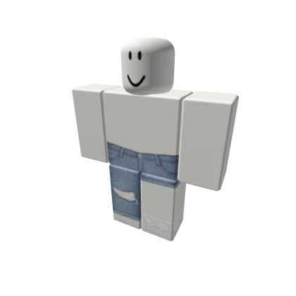 blue ripped cut off jeans w white sneaks