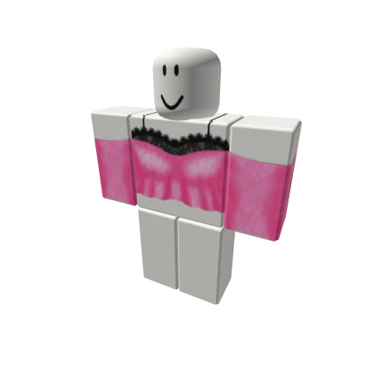 gyaru pink lace top & bralette