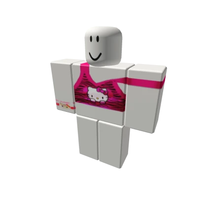 gyaru hello kitty zebra print top