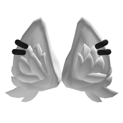White Wolf Ears w Piercings