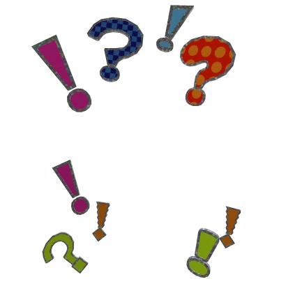 Silly Colorful Y2k Vector Punctuation Aura