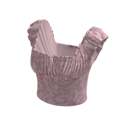 Cute y2k aesthetic baddie top [Pink]