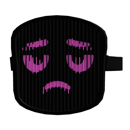  mask face change pink neon kawaii