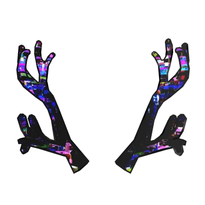 Colorful Animated Glitch Antlers