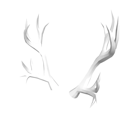 Ghostly White Antlers ( TRANSPARENT FADE OUT )