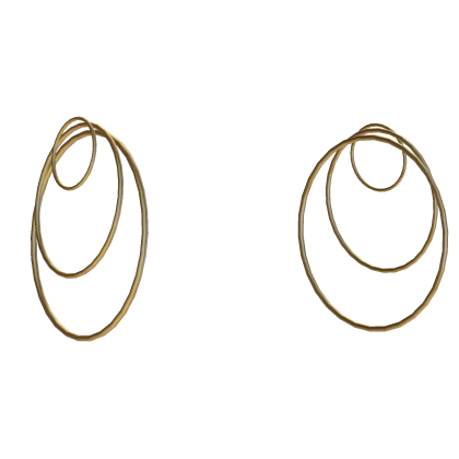 Gold stacked hoop earrings