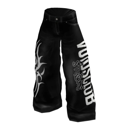 Y2K Pants Baggy Jeans Black Voidsclub