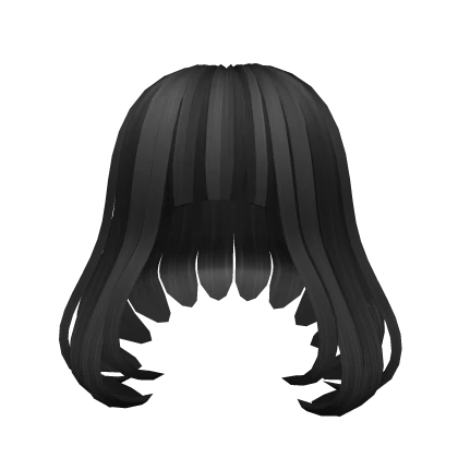 Black Cute Short Anime Hair