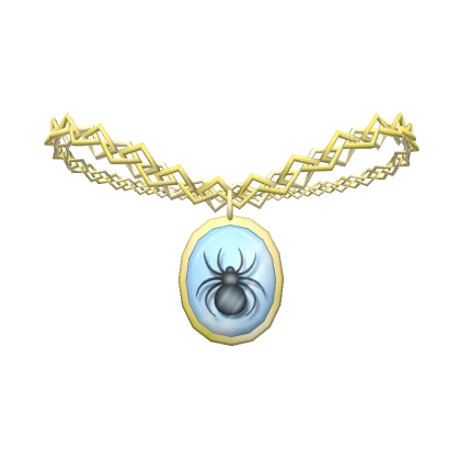 Glass Spider Necklace - 1.0 gold