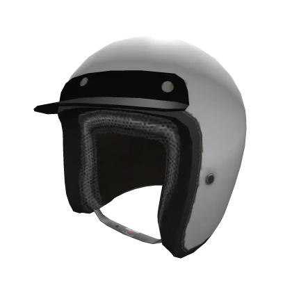 White Open Face Helmet