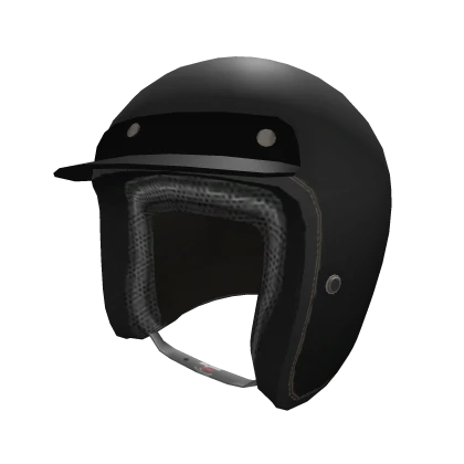 Black Open Face Helmet