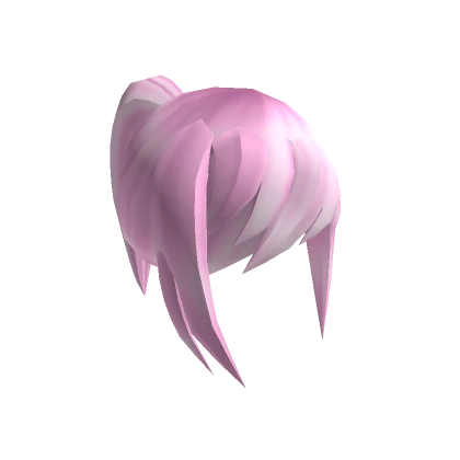 Pink Bangs With Ponytail