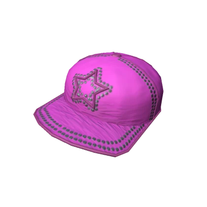 Flipped Rhinestone Hat [Bright Pink]