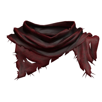 Distressed Torn Scarf - Red