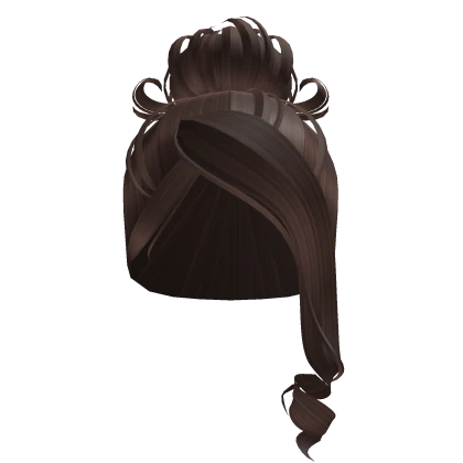 Brown Latina Updo Curly Bun Side Curl
