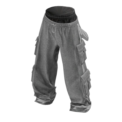 💗SAGGING CARGO TRACK PANTS_GREY