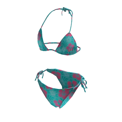 BIkini Swimsuit Hawaiian Flower Print