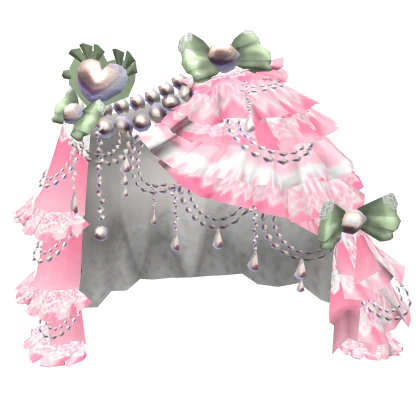  Rococo Ruffled Monstera Dress [cherry blossom]