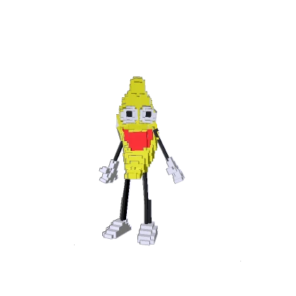 Cute Mini Voxel Banana