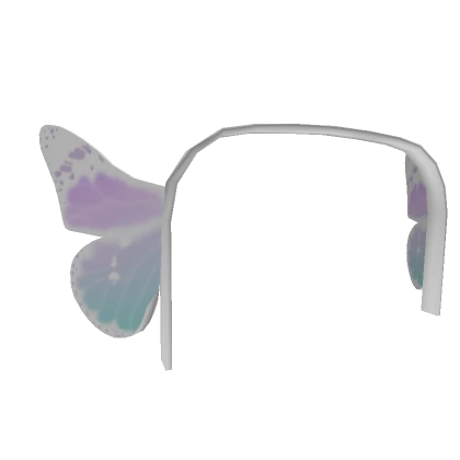 Headband Butterfly White And Pastel