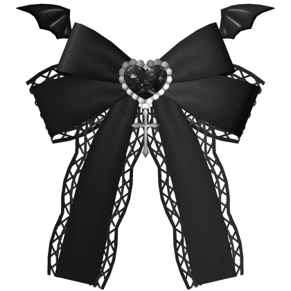 Black Laced Cross Back Bow