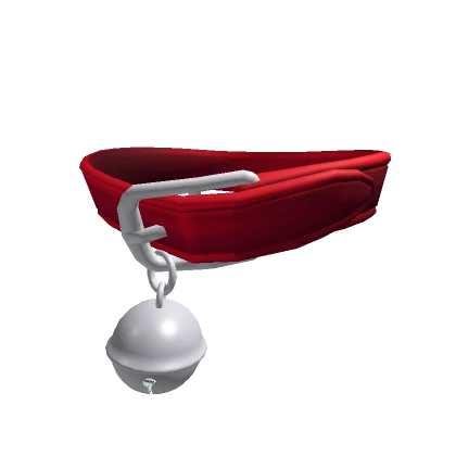 (1.0) Crimson Oversized Silver Bell Collar