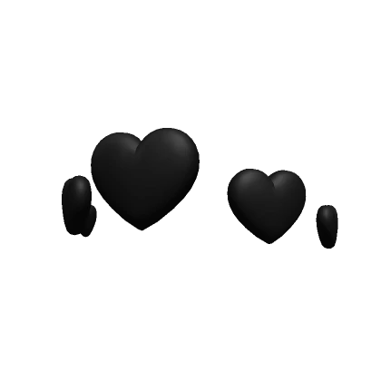 Black Floating Heart Crown