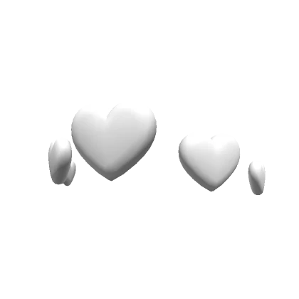 White Floating Heart Crown