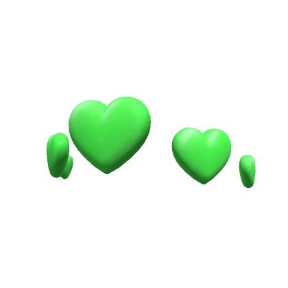 Green Floating Heart Crown