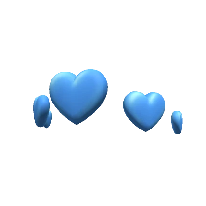 Blue Floating Heart Crown