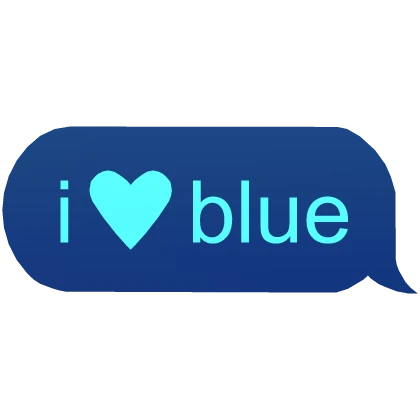 i heart blue colour text