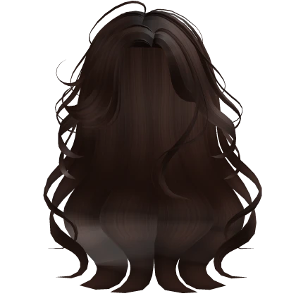 Long Messy Wind-Blown Layered Brown Hair