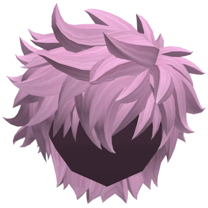 Pink Messy Wavy Boy Hair