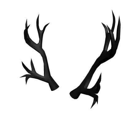 Ghostly Black Antlers ( TRANSPARENT FADE OUT )