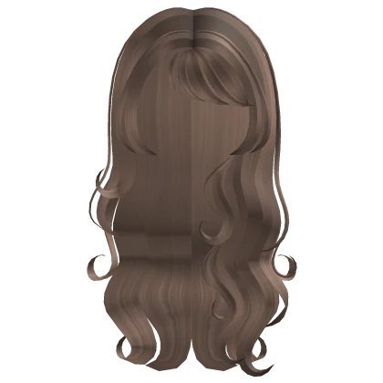 Glamorous Long Milktea Over The Shoulder Wavy Hair