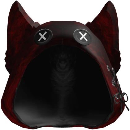 Red Scene Cat Hood