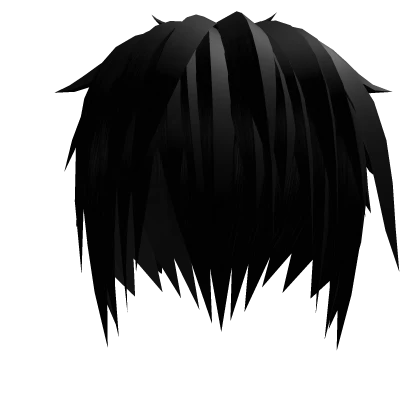 Black Messy Emo Y2k Vkei Scene Unkept Anime Hair