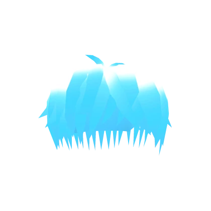 Neon Ice Blue Messy Hair