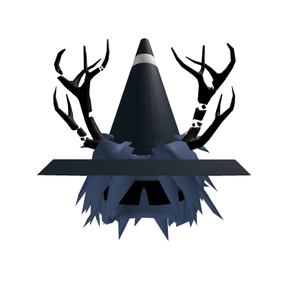 Blue Hair + Traffic Cone + Broken Antlers